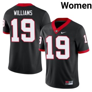 #19 Justin Williams Go Dawgs Womens College Jersey - Black