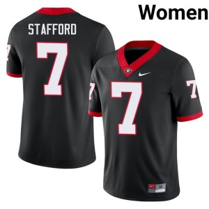 #7 Matthew Stafford UGA Bulldogs Women Replica Jersey - Black