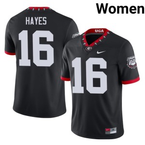 #16 Maurice Hayes Georgia Women's Mascot 100th Anniversary Stitched Jerseys - Black