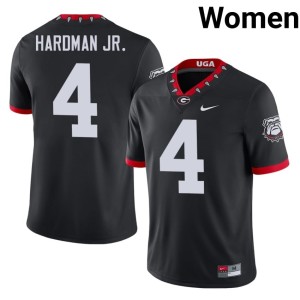 #4 Mecole Hardman Jr. University of Georgia Womens Mascot 100th Anniversary Player Jerseys - Black