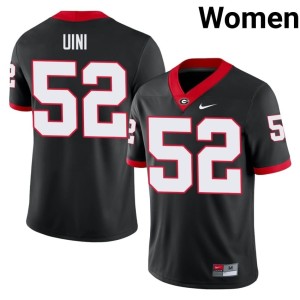 #52 Michael Uini Damn Good Dawgs Womens Stitched Jerseys - Black