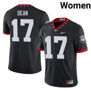#17 Nakobe Dean Georgia Women's Mascot 100th Anniversary NCAA Jerseys - Black