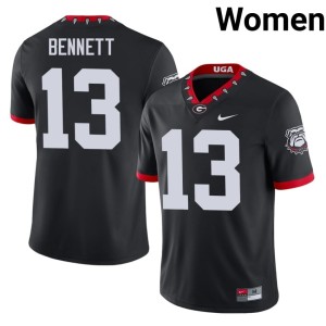 #13 Stetson Bennett Damn Good Dawgs Women's Mascot 100th Anniversary Game Jerseys - Black