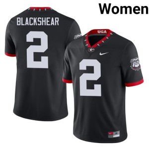 #2 Thomas Blackshear UGA Bulldogs Women's Mascot 100th Anniversary College Jerseys - Black