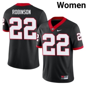 #22 Todd Robinson Georgia Women's Embroidery Jersey - Black