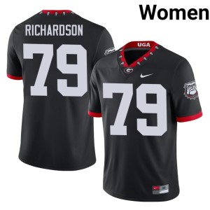 #79 TyQuez Richardson UGA Bulldogs Womens Mascot 100th Anniversary 2026-27 Jerseys - Black