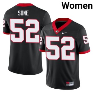 #52 Valdin Sone Damn Good Dawgs Womens High School Jerseys - Black