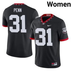 #31 Wade Penn University of Georgia Bulldogs Womens Mascot 100th Anniversary Player Jersey - Black