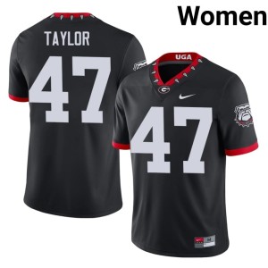 #47 Will Taylor DGDs Women's Mascot 100th Anniversary Official Jersey - Black