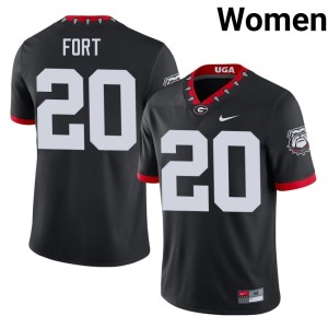 #20 Zech Fort DGDs Women's Mascot 100th Anniversary Stitched Jerseys - Black