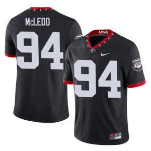 #94 Xzavier McLeod UGA Bulldogs Men Mascot 100th Anniversary Football Jersey - Black
