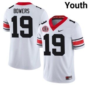 #19 Brock Bowers Georgia Bulldogs Youth 1980 National Champions 40th Anniversary Player Jersey - White
