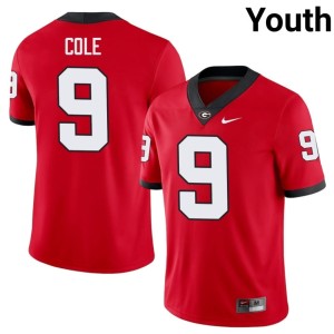 #9 Chris Cole Bulldog Nation Youth Football Jersey - Red