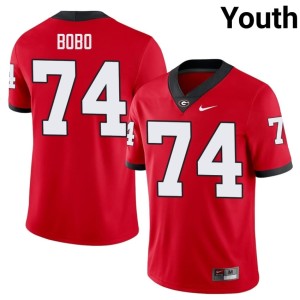 #74 Drew Bobo Dawgs Youth High School Jerseys - Red