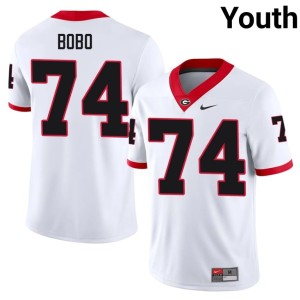 #74 Drew Bobo University of Georgia Youth College Jersey - White