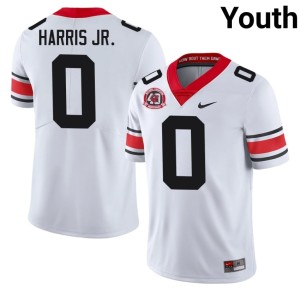 #0 Gabe Harris Jr. UGA Bulldogs Youth 1980 National Champions 40th Anniversary Replica Jersey - White