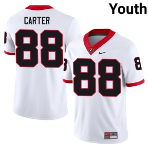 #88 Jalen Carter University of Georgia Bulldogs Youth High School Jerseys - White