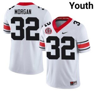 #32 Jaylan Morgan Dawgs Youth 1980 National Champions 40th Anniversary Embroidery Jersey - White