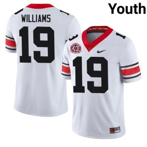 #19 Justin Williams University of Georgia Youth 1980 National Champions 40th Anniversary Replica Jerseys - White