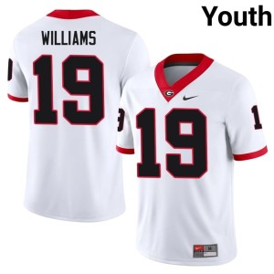 #19 Justin Williams UGA Youth University Jerseys - White