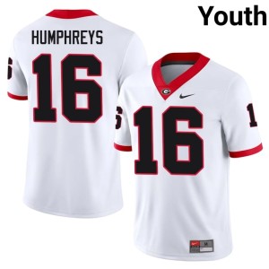 #16 London Humphreys UGA Youth Stitched Jerseys - White
