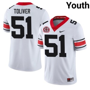 #51 Malachi Toliver Dawgs Youth 1980 National Champions 40th Anniversary Stitched Jerseys - White