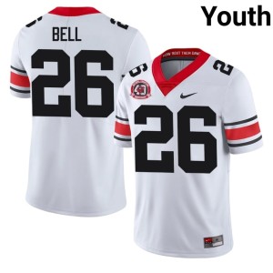 #26 Micah Bell Bulldog Nation Youth 1980 National Champions 40th Anniversary Football Jerseys - White