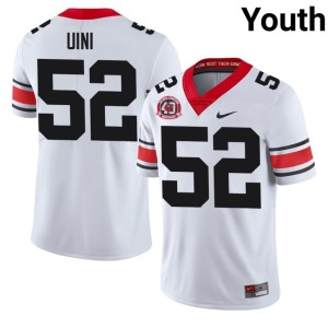 #52 Michael Uini Damn Good Dawgs Youth 1980 National Champions 40th Anniversary Official Jerseys - White