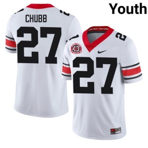 #27 Nick Chubb Dawgs Youth 1980 National Champions 40th Anniversary 2026 Jerseys - White