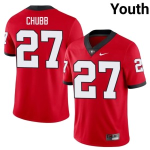 #27 Nick Chubb University of Georgia Youth 2026-27 Jersey - Red