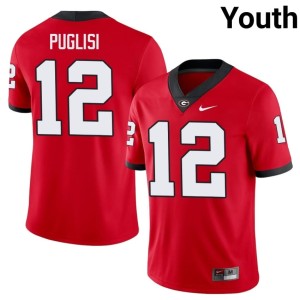 #12 Ryan Puglisi Georgia Bulldogs Youth High School Jerseys - Red