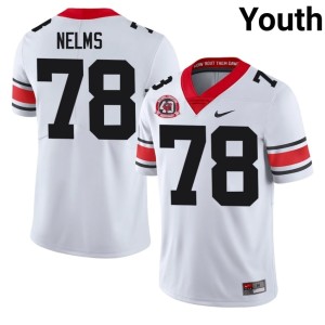 #78 Tate Nelms University of Georgia Bulldogs Youth 1980 National Champions 40th Anniversary Football Jersey - White
