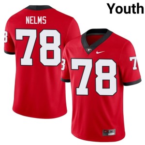 #78 Tate Nelms Georgia Bulldogs Youth NCAA Jersey - Red