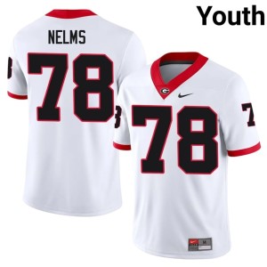 #78 Tate Nelms University of Georgia Youth Alumni Jerseys - White