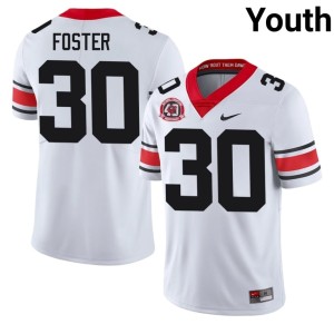 #30 Terrell Foster Damn Good Dawgs Youth 1980 National Champions 40th Anniversary Alumni Jerseys - White