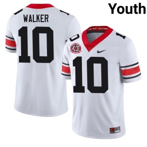 #10 Zayden Walker Georgia Bulldogs Youth 1980 National Champions 40th Anniversary Alumni Jersey - White