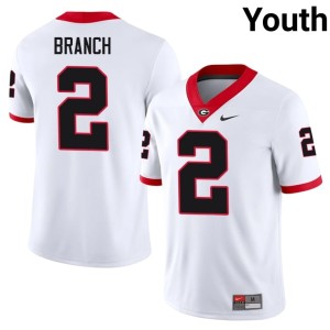 #2 Zion Branch University of Georgia Bulldogs Youth 2026-27 Jersey - White