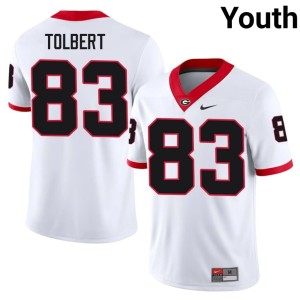 #83 Brody Tolbert Bulldog Nation Youth Player Jersey - White