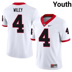 #4 CJ Wiley University of Georgia Bulldogs Youth NCAA Jerseys - White