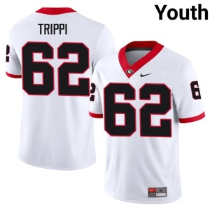 #62 Charley Trippi Dawgs Youth Official Jersey - White