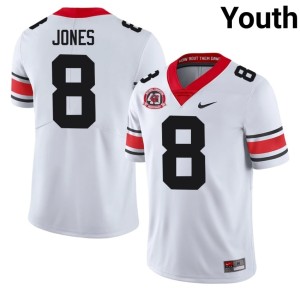 #8 Demello Jones Go Dawgs Youth 1980 National Champions 40th Anniversary University Jerseys - White