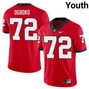 #72 Ekene Ogboko Bulldog Nation Youth College Jersey - Red