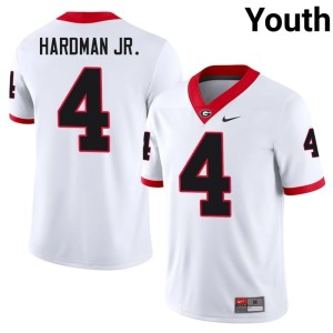 #4 Mecole Hardman Jr. University of Georgia Bulldogs Youth Player Jerseys - White