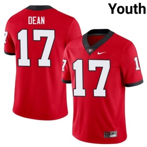 #17 Nakobe Dean UGA Youth Limited Jerseys - Red