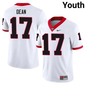 #17 Nakobe Dean Go Dawgs Youth Stitched Jersey - White