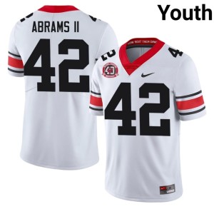 #42 Nick Abrams II Damn Good Dawgs Youth 1980 National Champions 40th Anniversary High School Jersey - White
