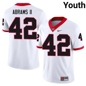 #42 Nick Abrams II UGA Youth University Jerseys - White