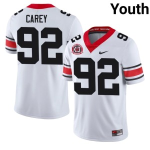 #92 Preston Carey University of Georgia Bulldogs Youth 1980 National Champions 40th Anniversary Player Jersey - White