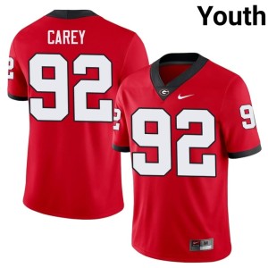 #92 Preston Carey Dawgs Youth Stitched Jerseys - Red
