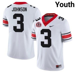 #3 Quintavius Johnson UGA Youth 1980 National Champions 40th Anniversary Official Jersey - White